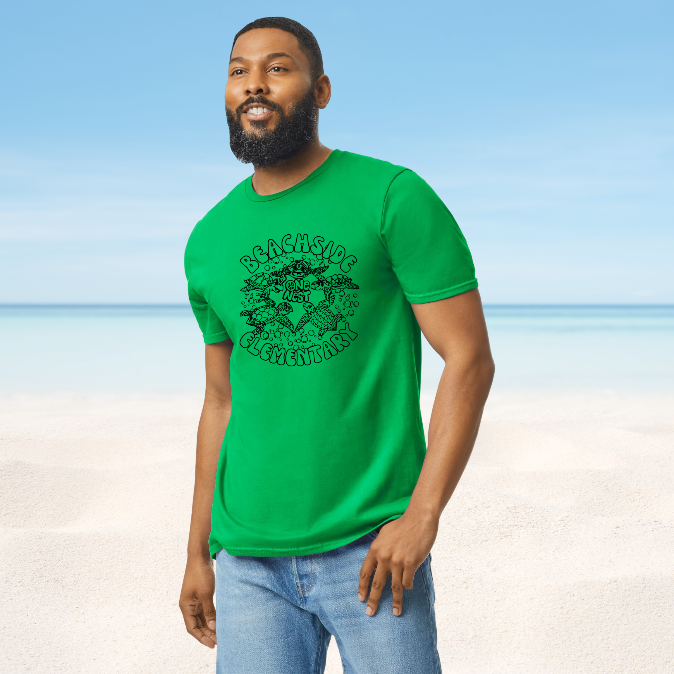 Adult Green Beachside T Shirt