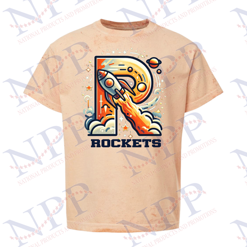 "R" Tan Color Blast Comfort Colors T-Shirt