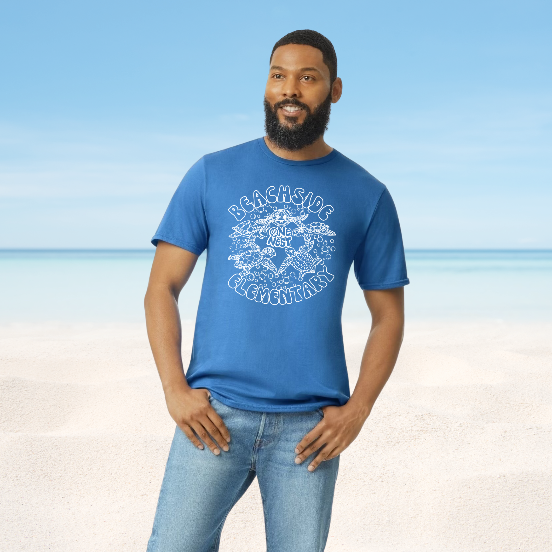 Adult Blue Beachside T Shirt