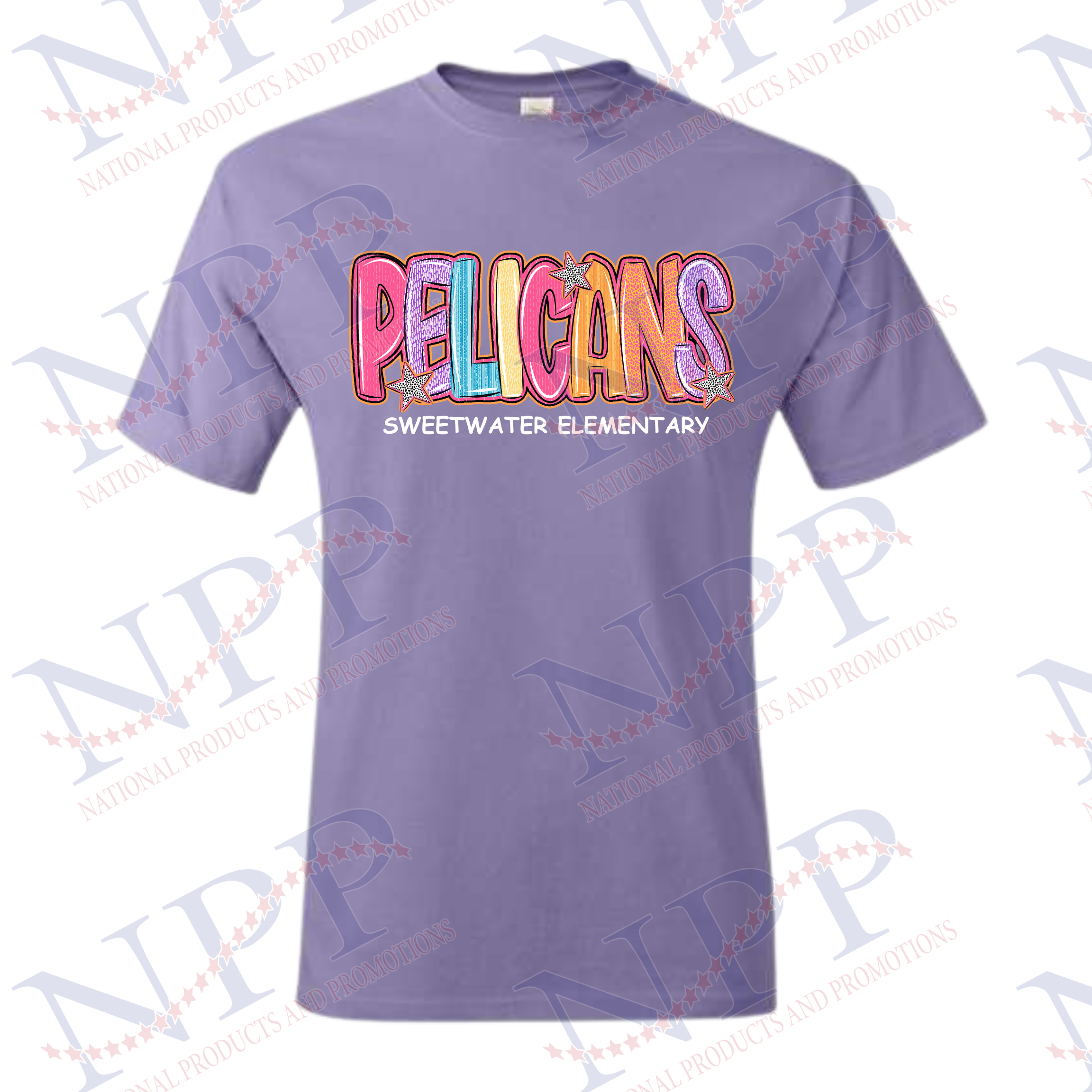 Adult Pelicans with Stars T-Shirt
