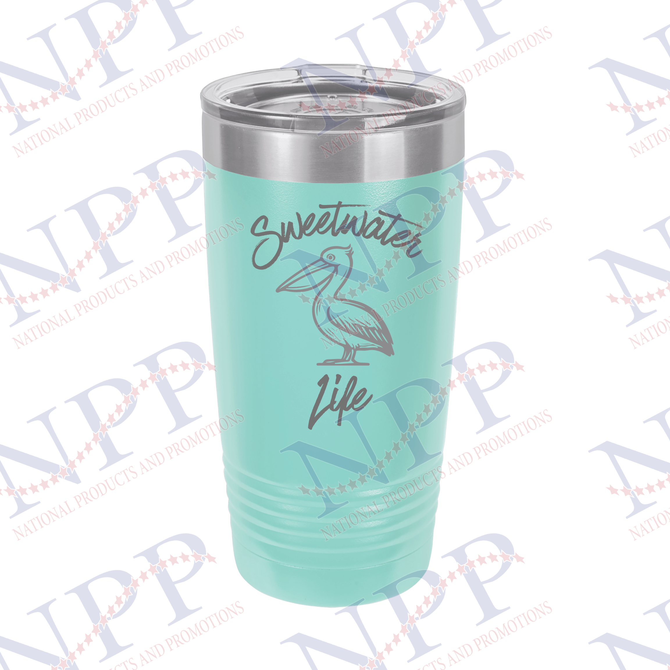 Teal 20 oz Sweetwater Life Etched Tumbler