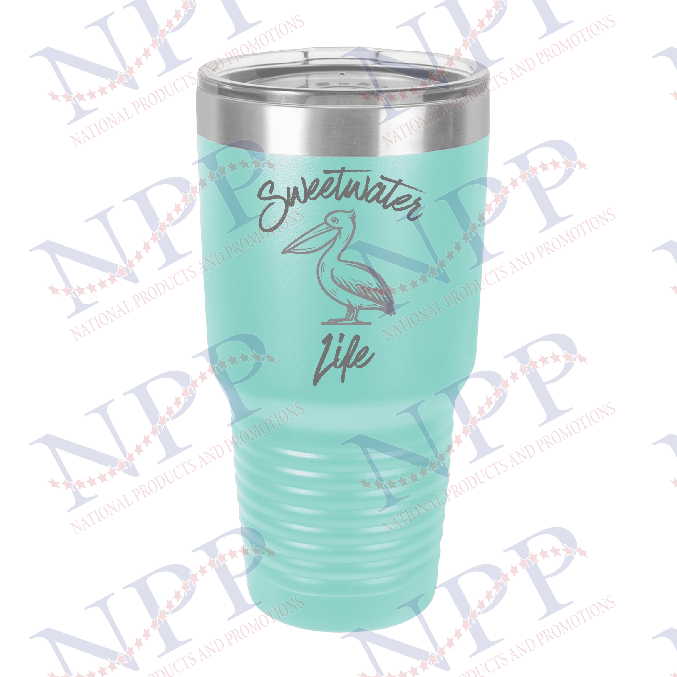 Teal 30 oz Sweetwater Life Etched Tumbler