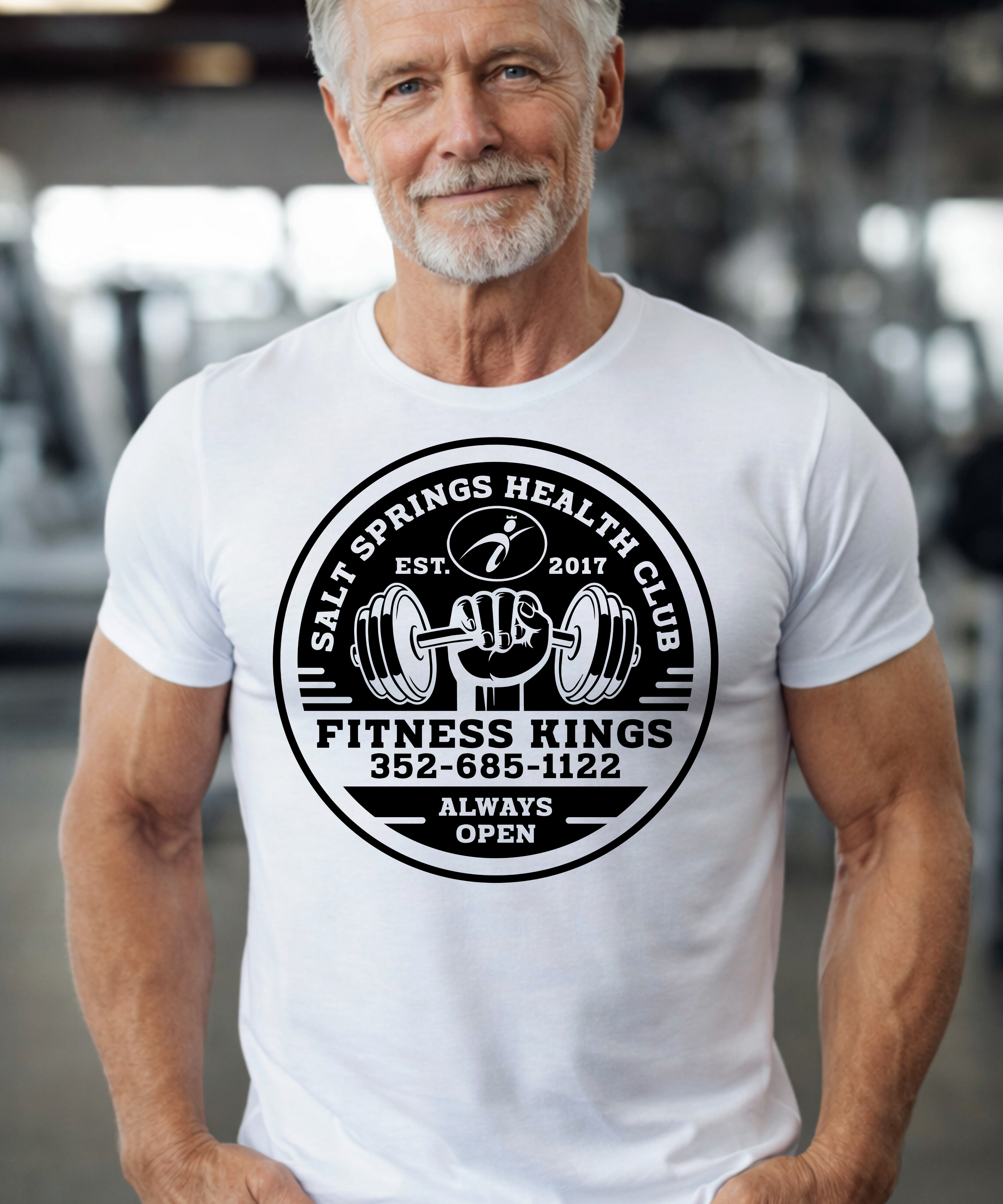 Fitness Kings Men's SoftStyle TShirt White & Black