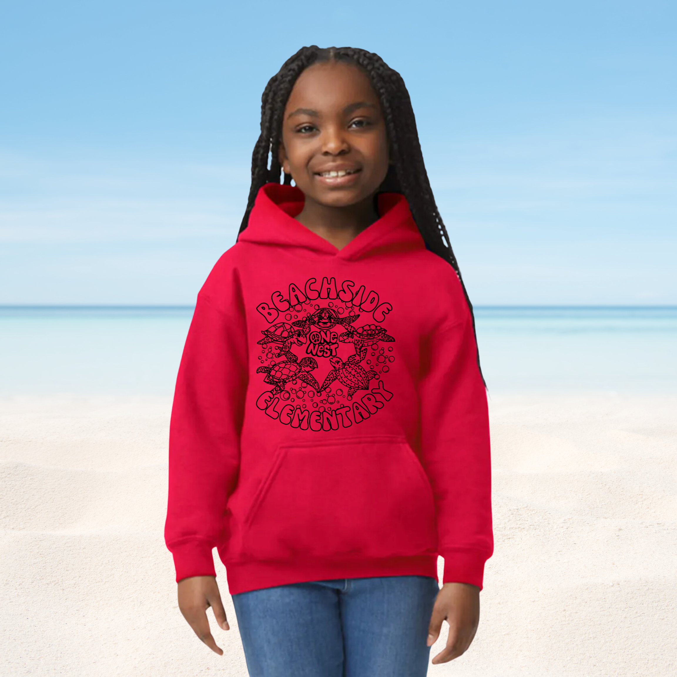 Youth Red Beachside Hoodie