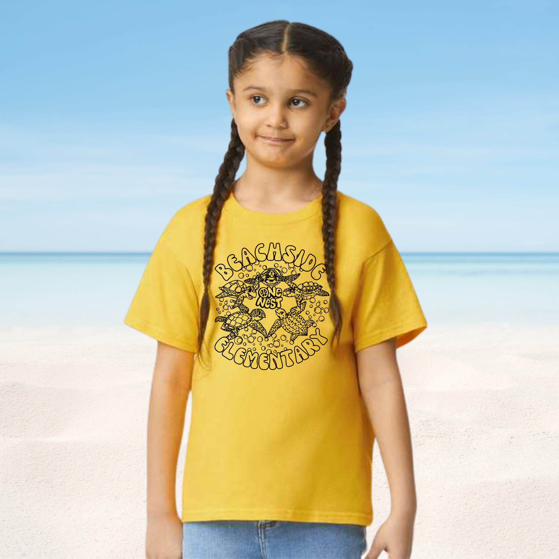 Youth Yellow Beachside T Shirt
